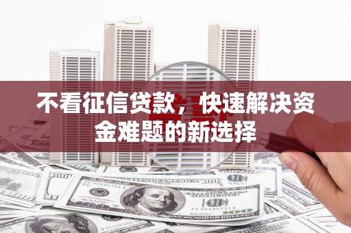 延川不看征信贷款，快速解决资金难题的新选择