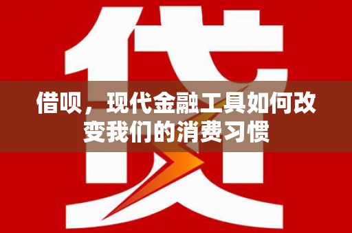 延川借呗，现代金融工具如何改变我们的消费习惯