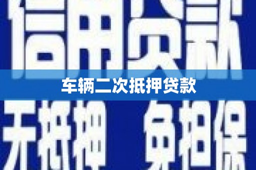 延川车辆二次抵押贷款