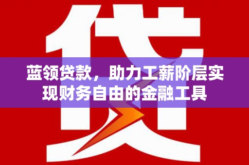延川蓝领贷款，助力工薪阶层实现财务自由的金融工具