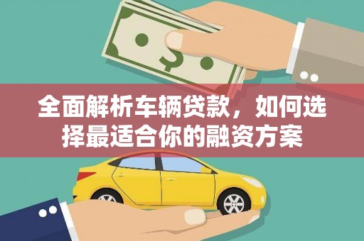 延川全面解析车辆贷款，如何选择最适合你的融资方案
