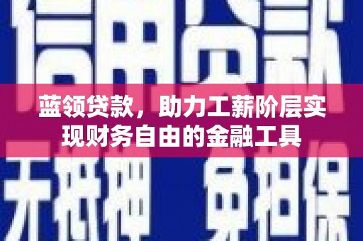 延川蓝领贷款，助力工薪阶层实现财务自由的金融工具