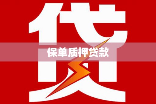 延川保单质押贷款